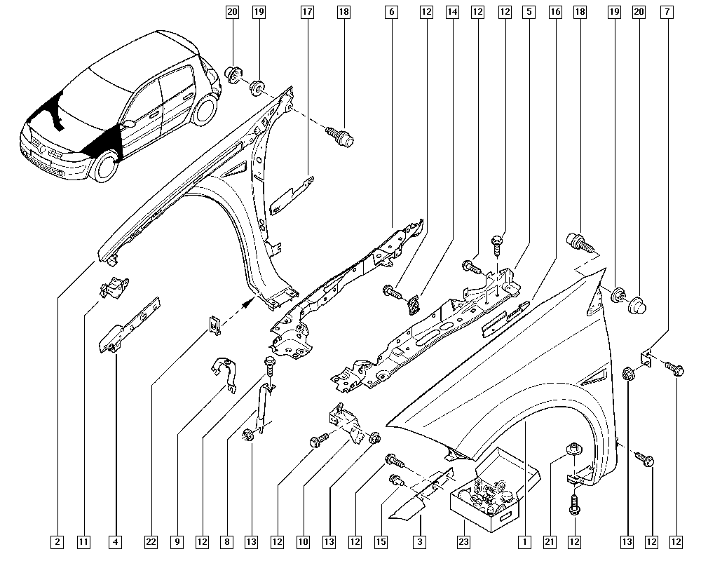 RENAULT 7701477186 - Aripa aaoparts.ro