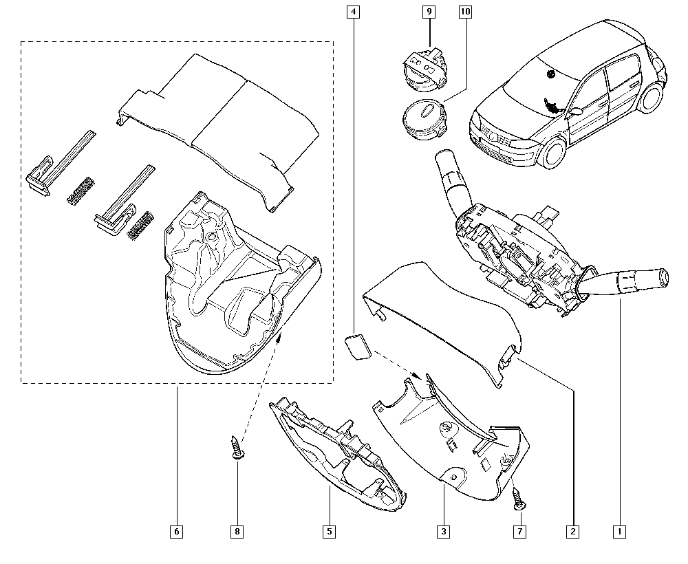 RENAULT 8200216465 - Comutator coloana directie aaoparts.ro