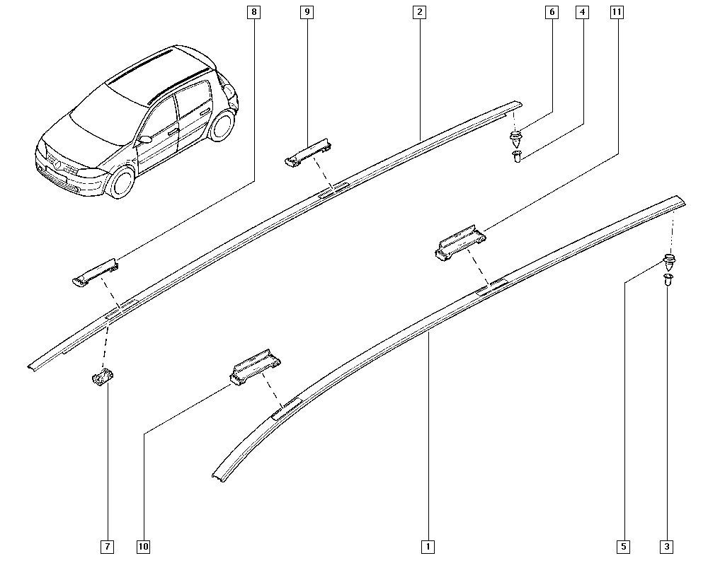 RENAULT 7703077183 - Clips, acoperire decorativa si protectie aaoparts.ro