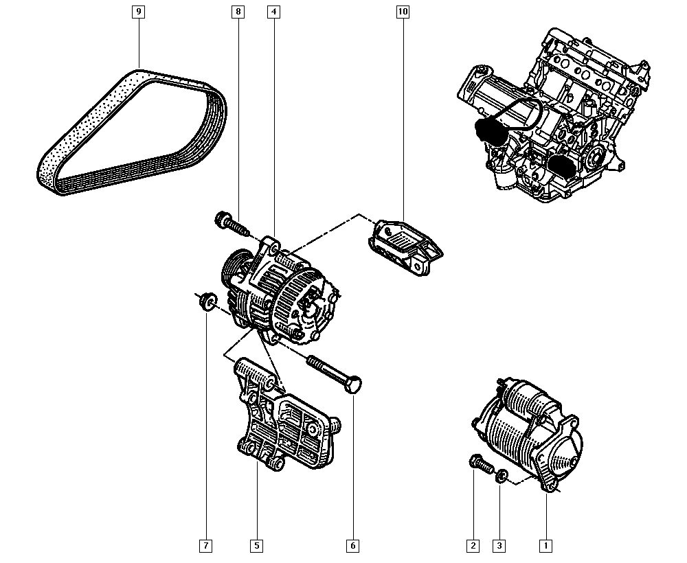 RENAULT 77 00 260 889 - Curea transmisie cu caneluri aaoparts.ro