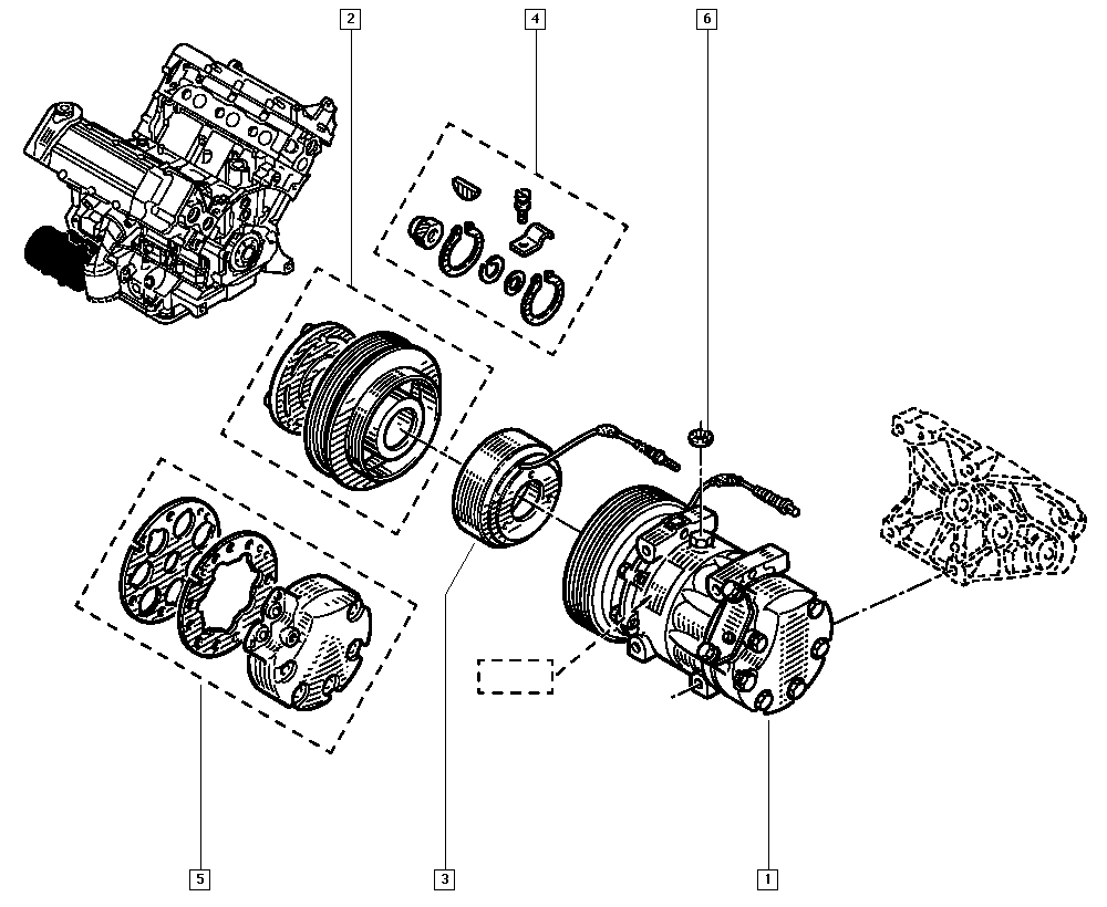 RENAULT 77 00 260 894 - Compresor, climatizare aaoparts.ro