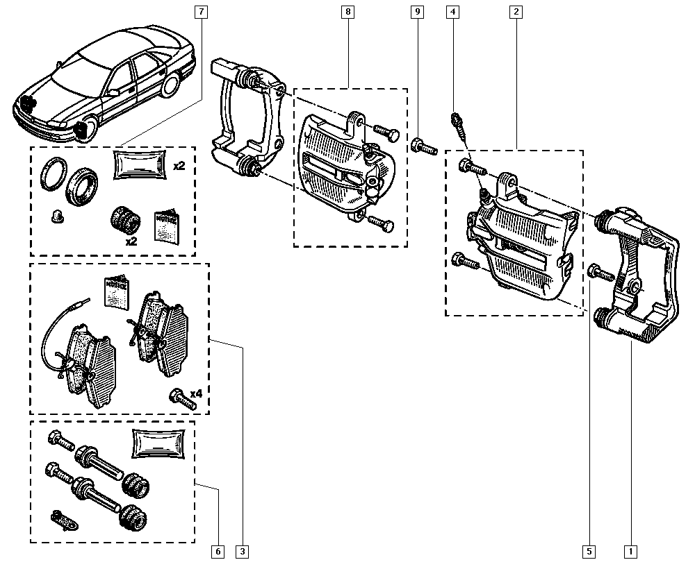 RENAULT 7701202048 - Set reparatie, etrier aaoparts.ro