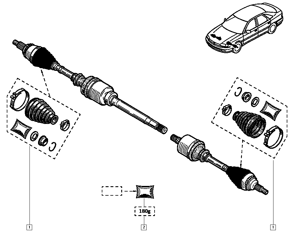 RENAULT 77 01 470 155 - Burduf cauciuc, articulatie planetara aaoparts.ro