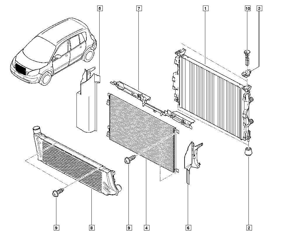 RENAULT 82 00 115 542 - Radiator, racire motor aaoparts.ro