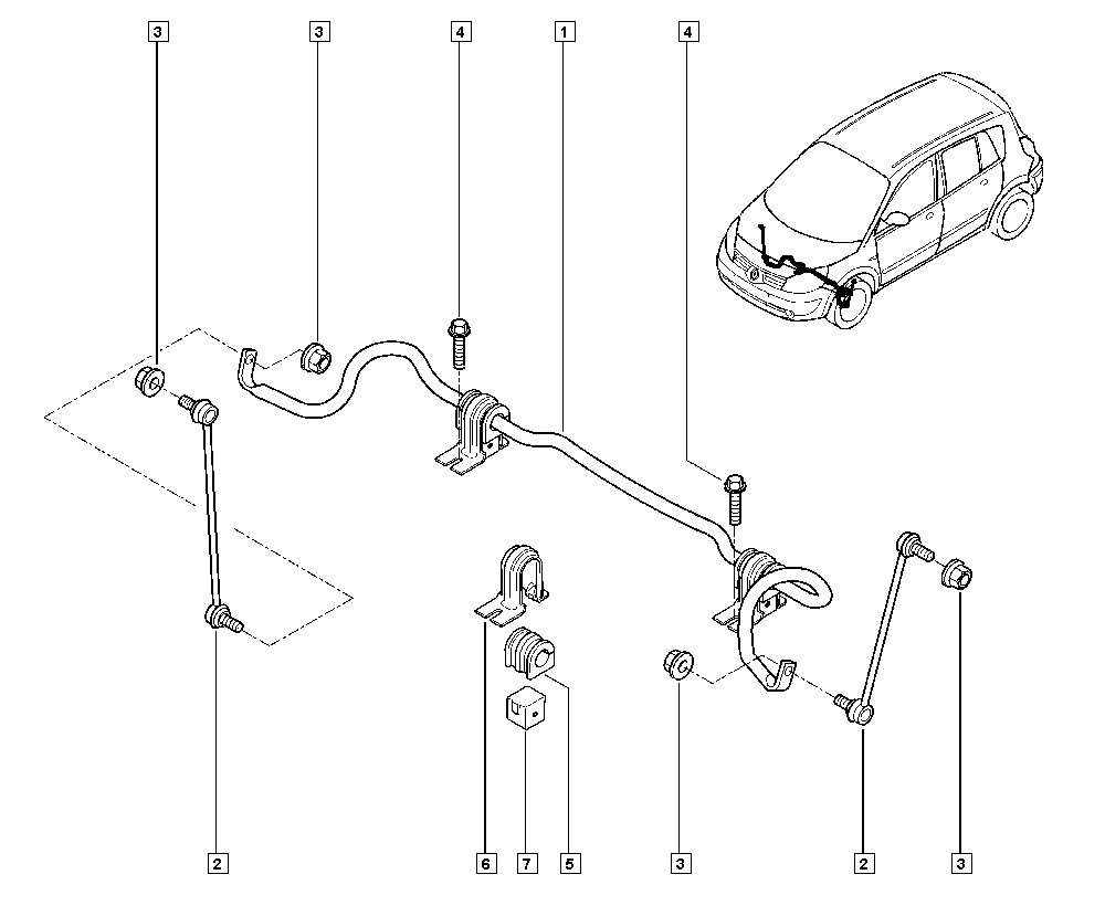 RENAULT 82 00 669 065 - Brat / bieleta suspensie, stabilizator aaoparts.ro