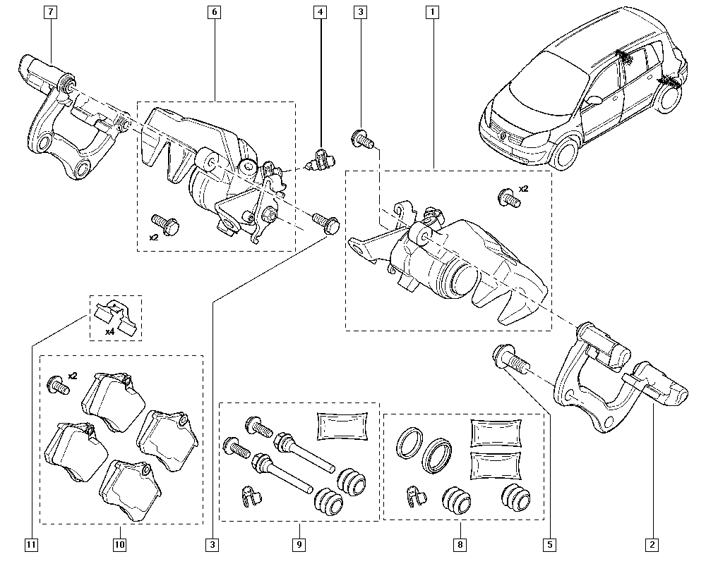 RENAULT 440602466R - Set placute frana,frana disc aaoparts.ro