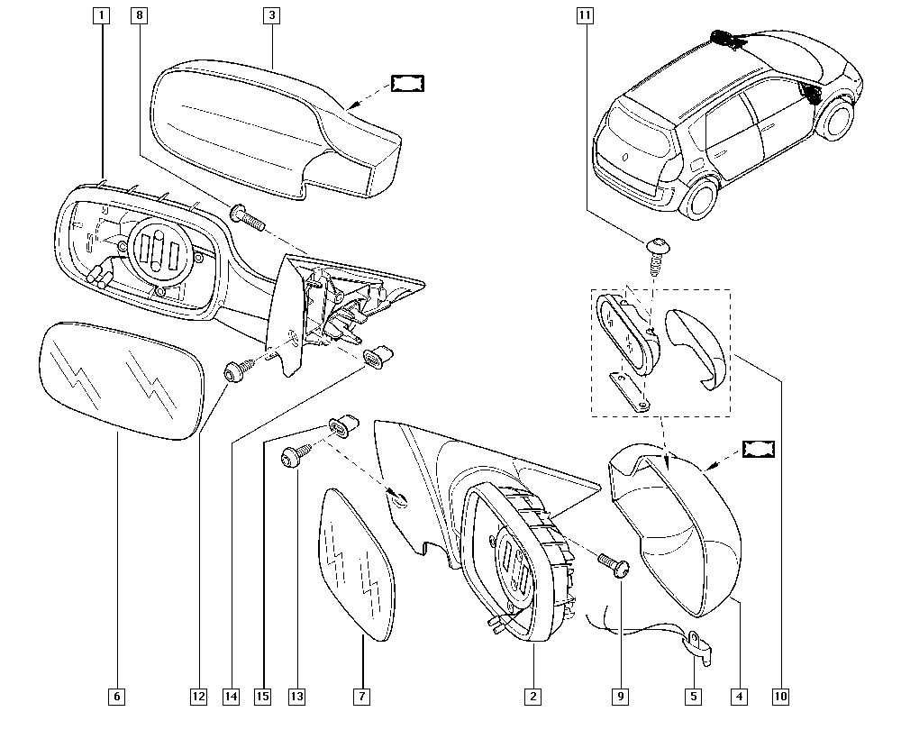 RENAULT 7701055998 - Oglinda exterioara aaoparts.ro