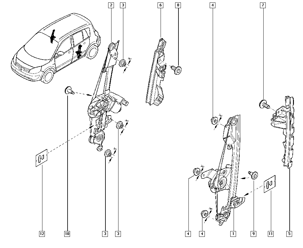 RENAULT 82 01 010 934 - Mecanism actionare geam aaoparts.ro