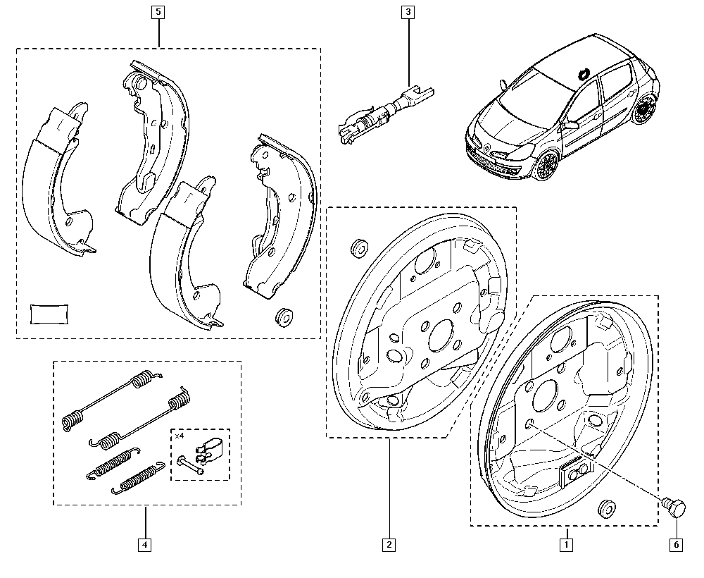 RENAULT 7701208357 - Set saboti frana aaoparts.ro