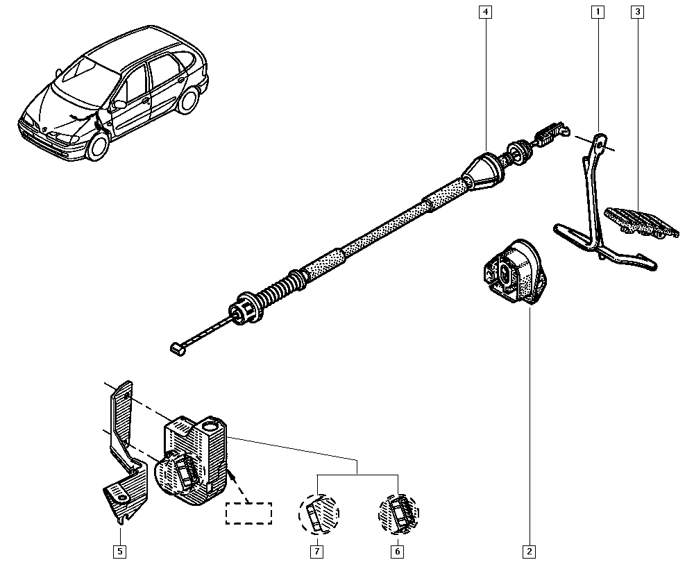 RENAULT 8200 073 162 - Cablu acceleratie aaoparts.ro