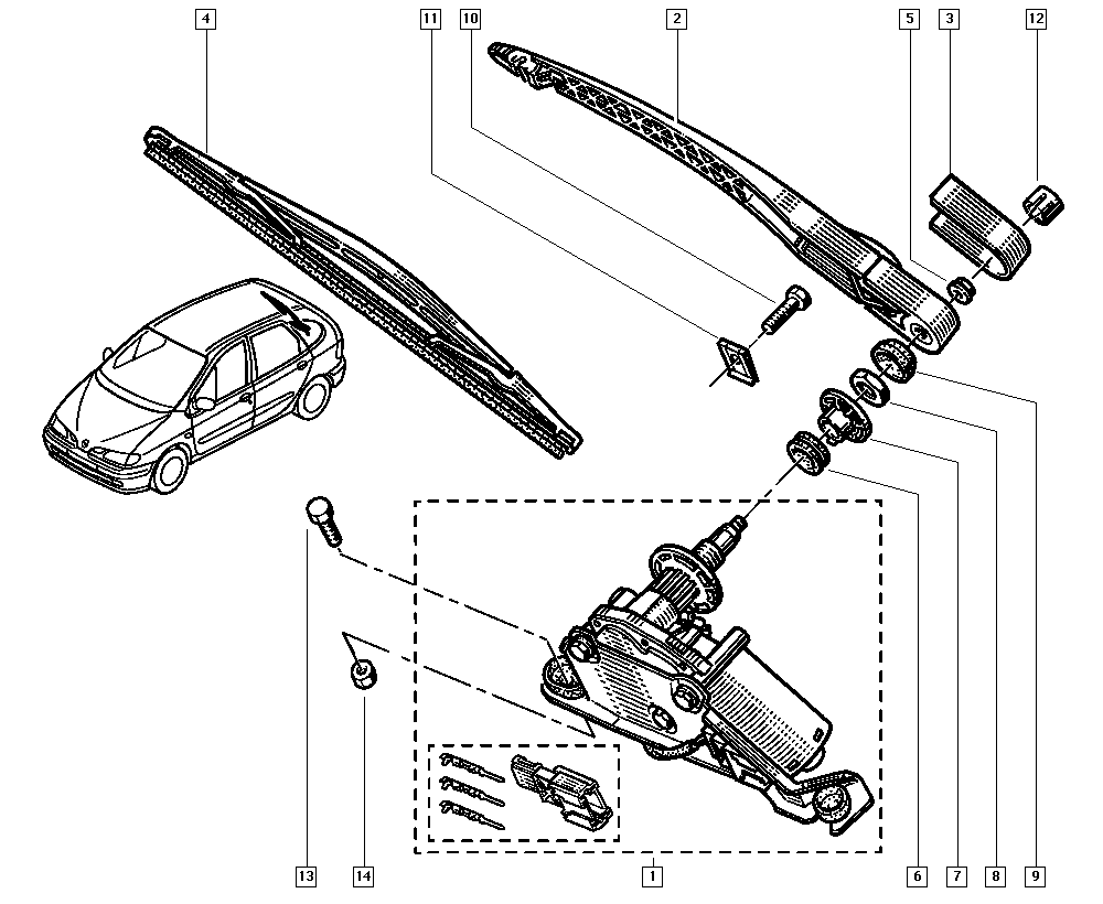 DACIA 7701042368 - Brat stergator, parbriz aaoparts.ro