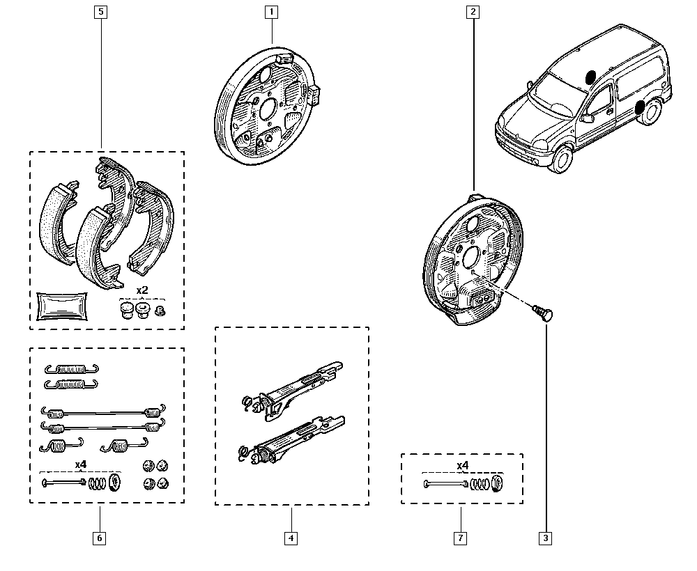 RENAULT 77 01 208 063 - Set saboti frana aaoparts.ro