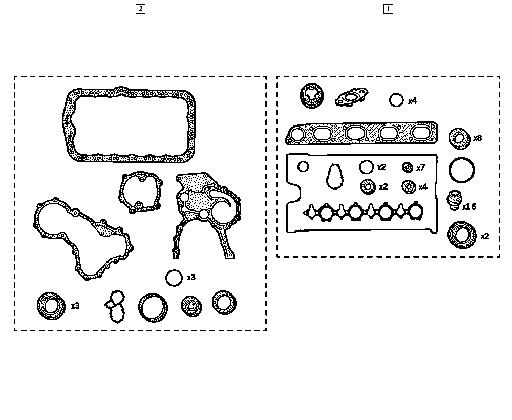 RENAULT 77 01 477 813 - Set garnituri, chiulasa aaoparts.ro