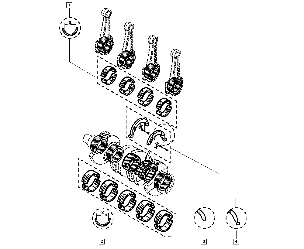 RENAULT 77 01 478 679 - Set lagar biela aaoparts.ro