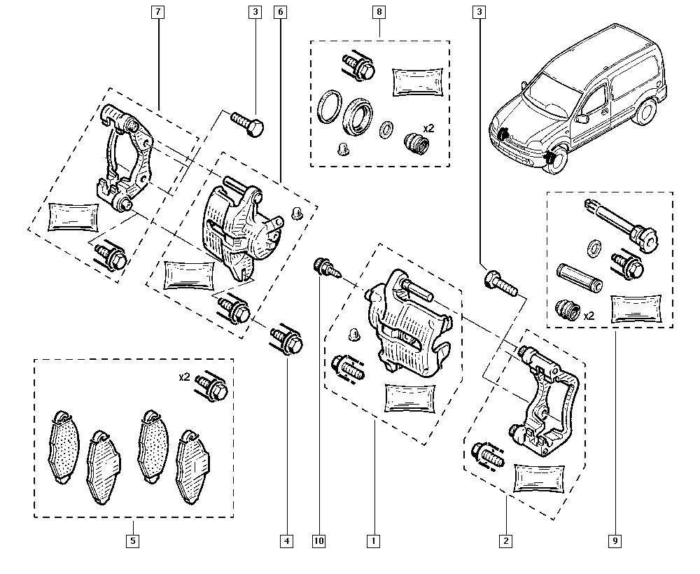 RENAULT 7701207787 - Etrier frana aaoparts.ro