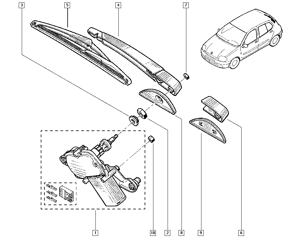 RENAULT 7701 045 207 - Brat stergator, parbriz aaoparts.ro