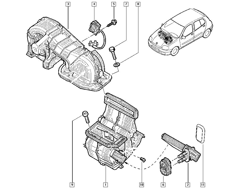 NISSAN 7701044790 - Schimbator caldura, incalzire habitaclu aaoparts.ro