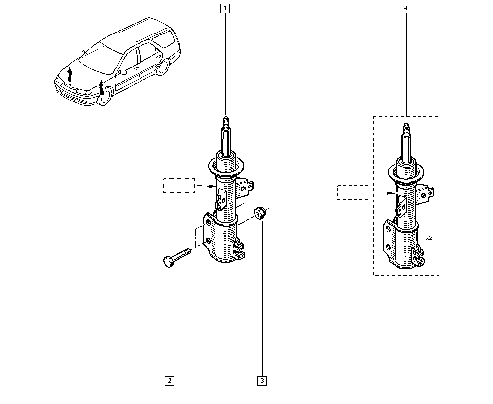 RENAULT 8200017093 - Amortizor aaoparts.ro