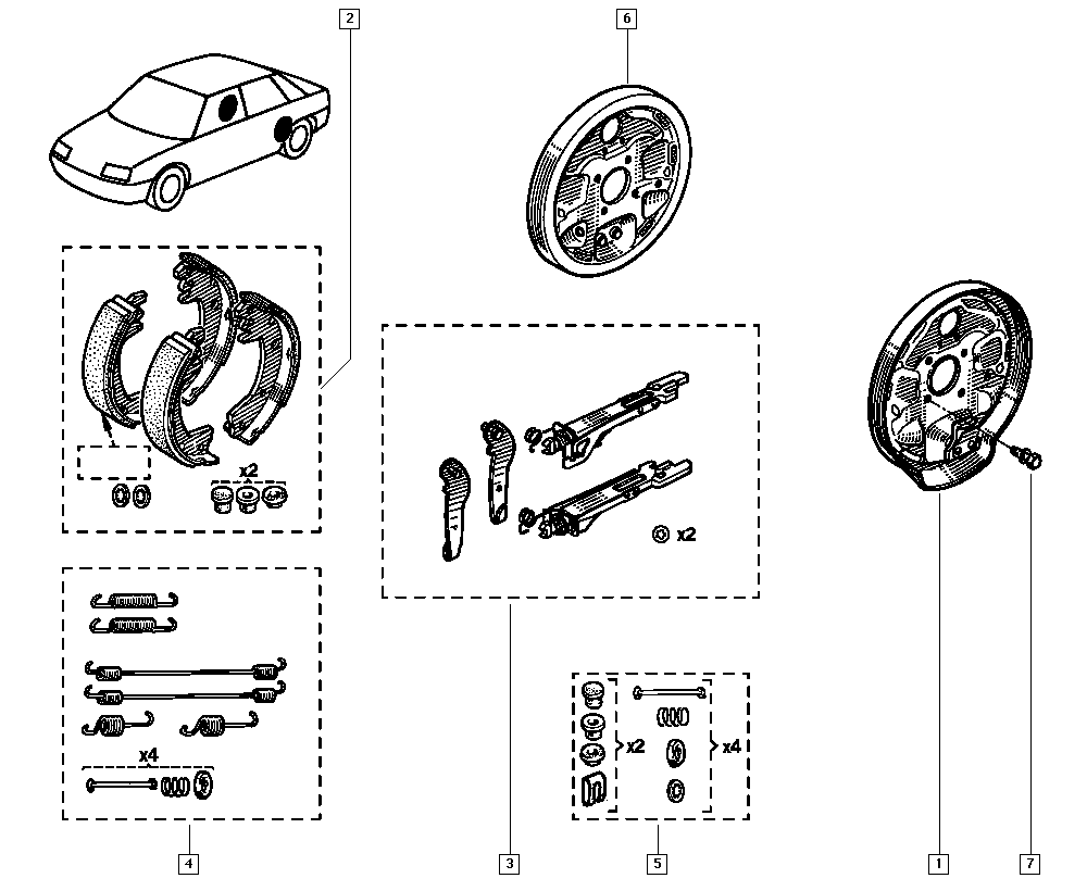 RENAULT 7701349780 - Set saboti frana aaoparts.ro