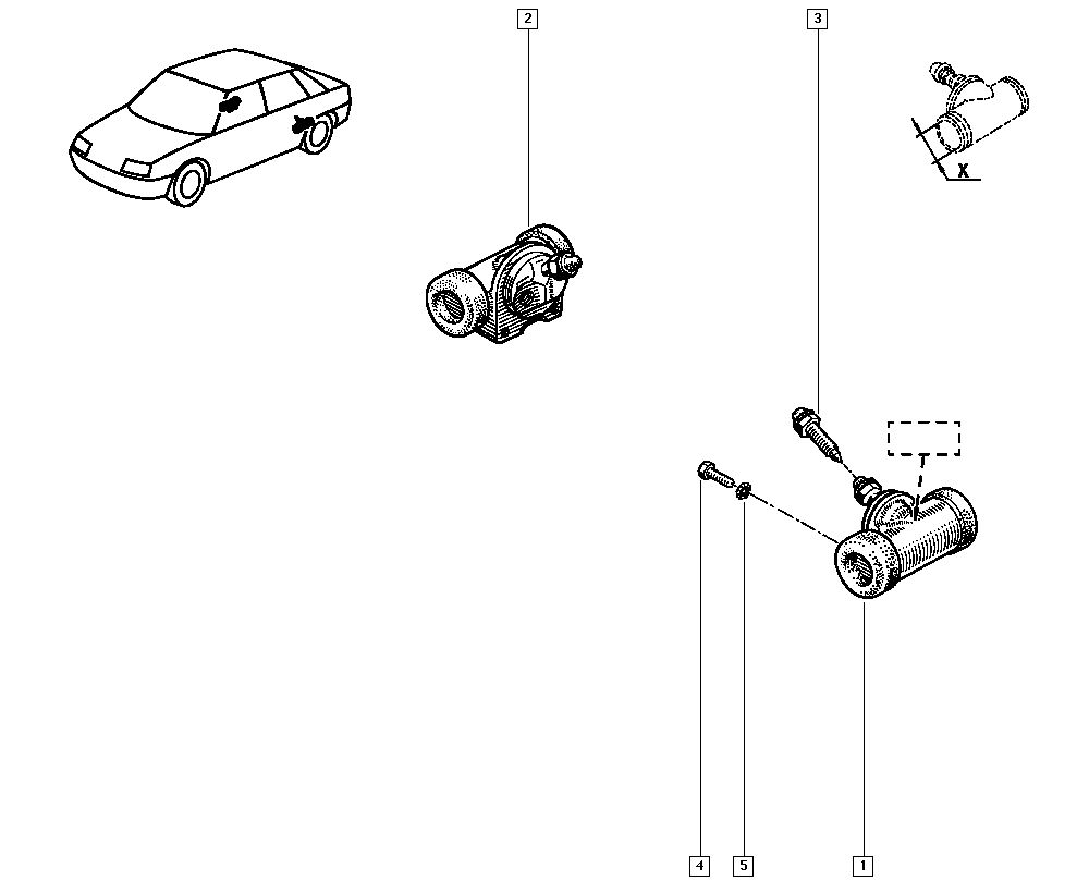 RENAULT 7701039392 - Cilindru receptor frana aaoparts.ro