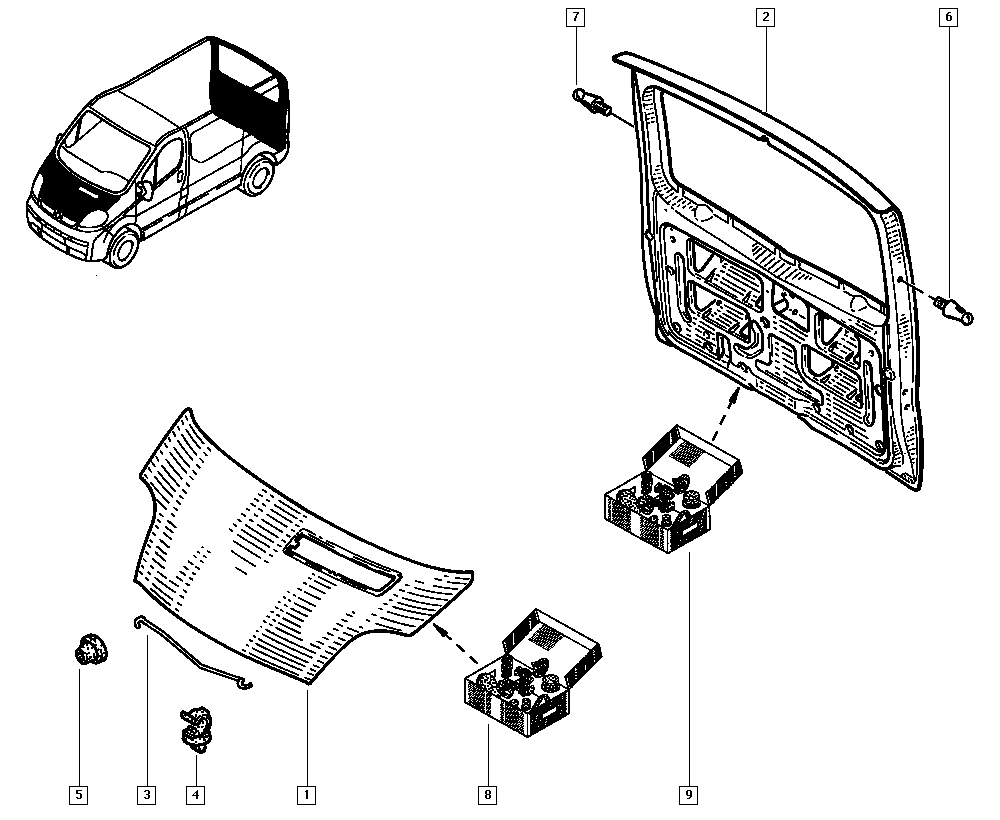 RENAULT 8200028187 - Element de fixare, capac motor aaoparts.ro