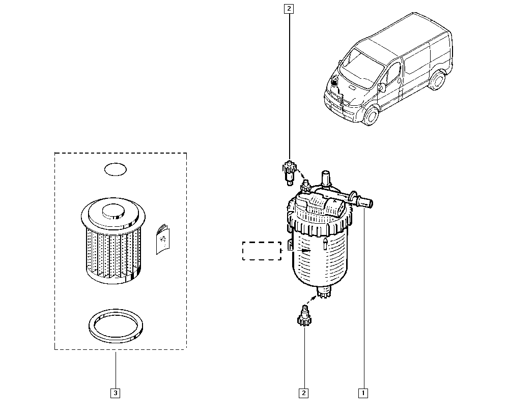 RENAULT 77 01 206 928 - Filtru combustibil aaoparts.ro