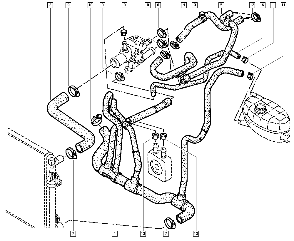 RENAULT 7700312887 - Furtun radiator aaoparts.ro