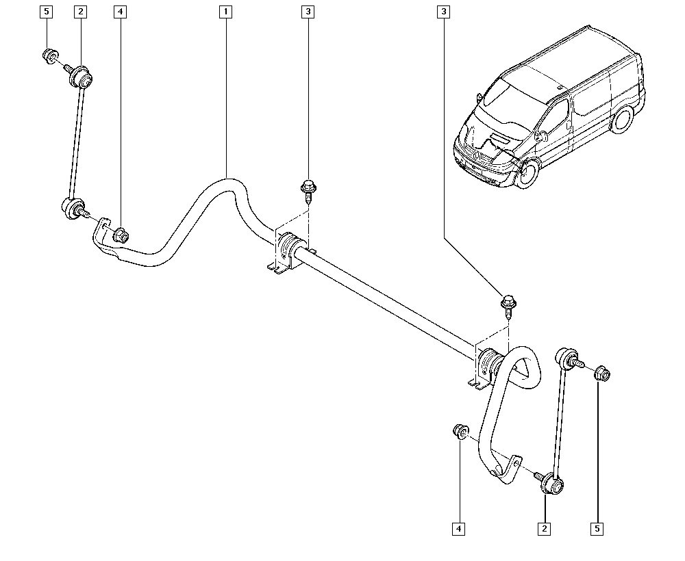 RENAULT 54 61 135 87R - Cuzinet, stabilizator aaoparts.ro