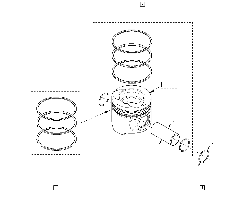 RENAULT 120330783R - Set segmenti piston aaoparts.ro
