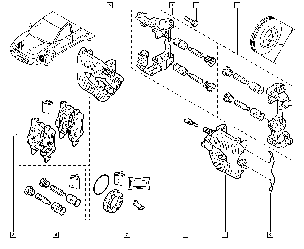 RENAULT 7701049103 - Etrier frana aaoparts.ro