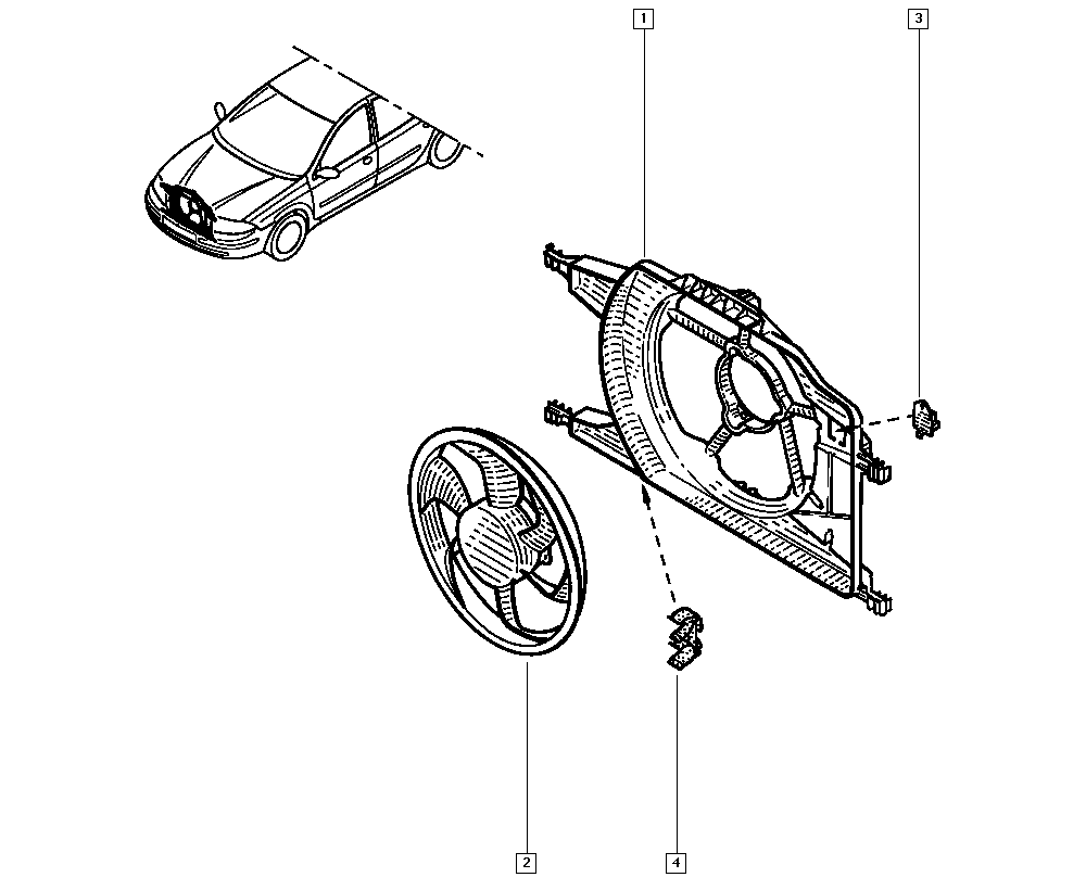 RENAULT 7701049657 - Ventilator, radiator aaoparts.ro