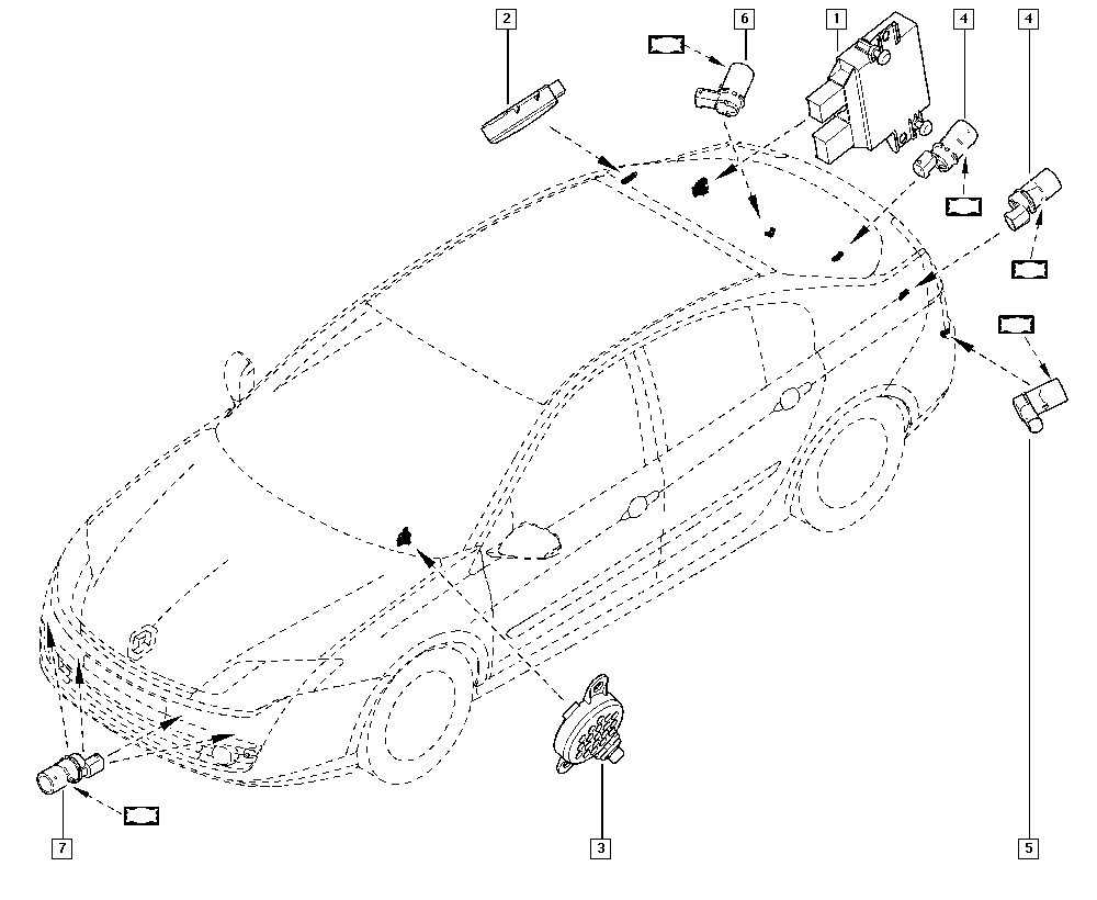 RENAULT 2844 230 20R - Sensor, ajutor parcare aaoparts.ro