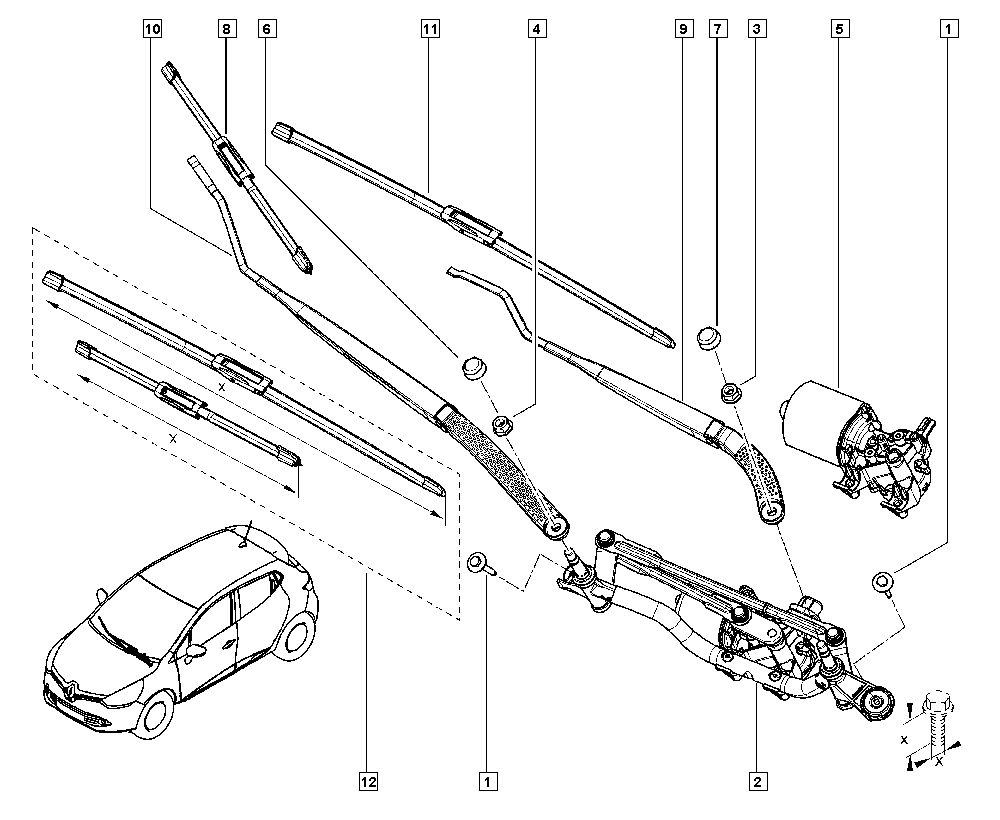 RENAULT 28 89 038 79R - Lamela stergator aaoparts.ro