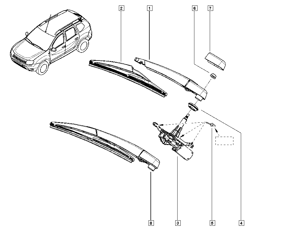 RENAULT 2878 129 06R - Brat stergator, parbriz aaoparts.ro