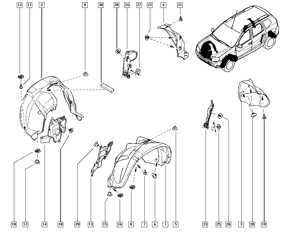 RENAULT 7703081056 - Clips, acoperire decorativa si protectie aaoparts.ro