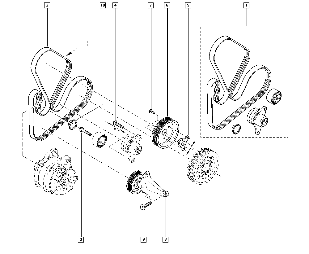DACIA 77 01 476 645 - BELT-PS OIL PUMP aaoparts.ro