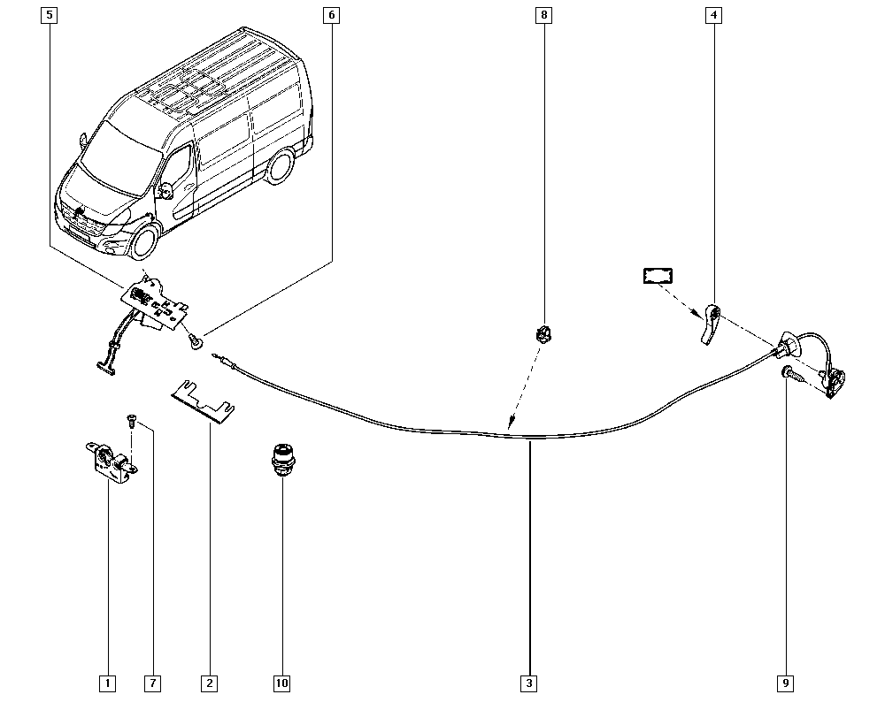 DACIA 8200274233 - Maner, inchidere capota motor aaoparts.ro