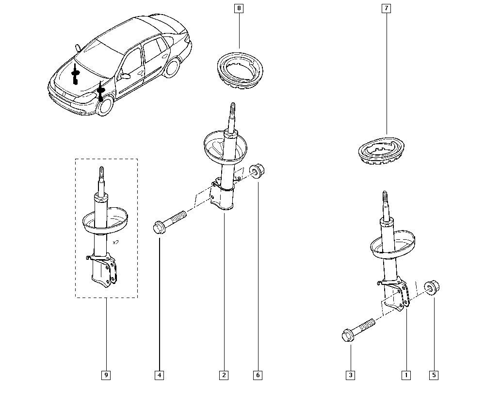 RENAULT 7701479312 - Amortizor aaoparts.ro