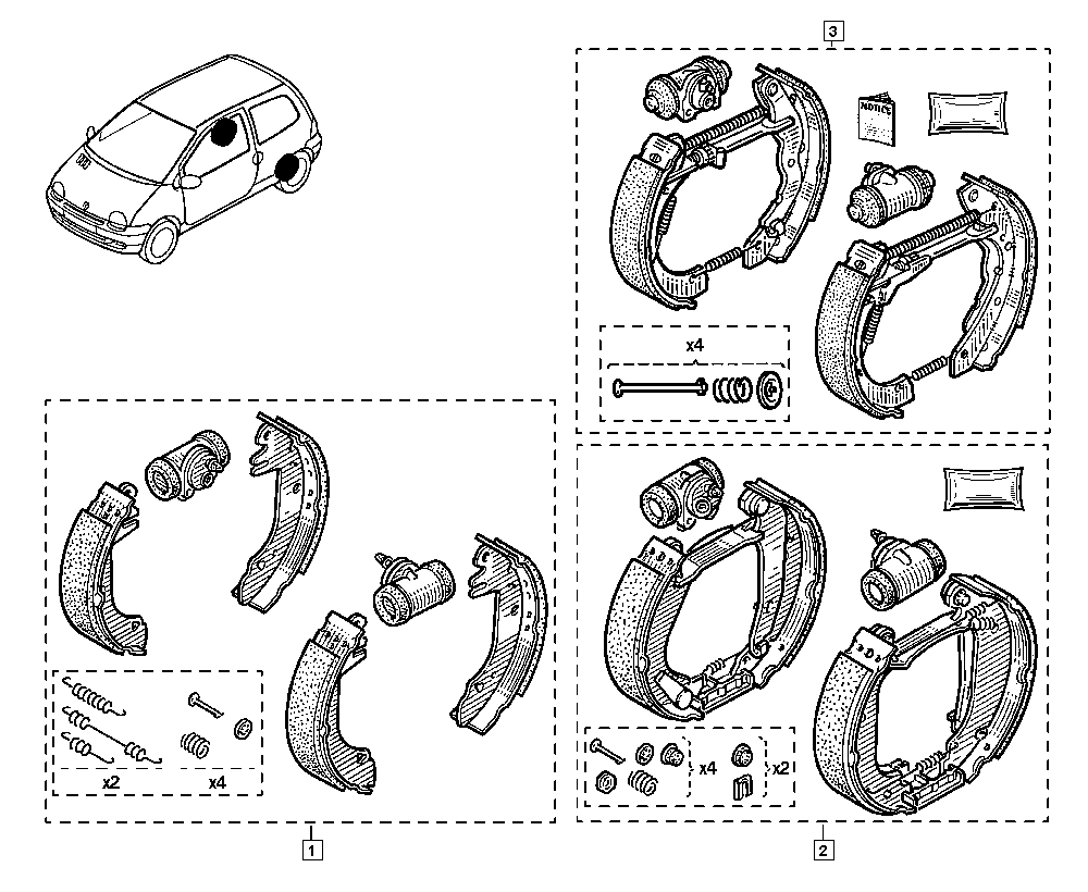 RENAULT 7701205098 - Set saboti frana aaoparts.ro