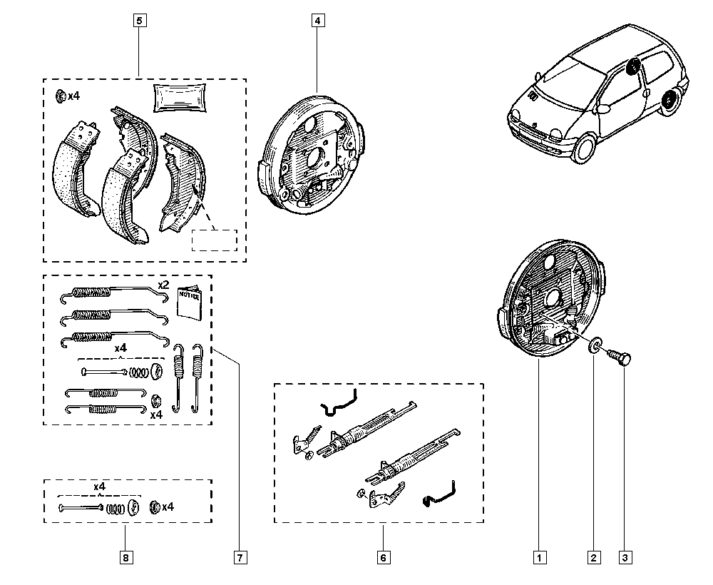 RENAULT 44 06 017 49R - Set saboti frana aaoparts.ro