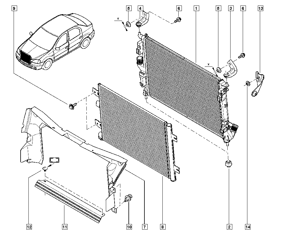 RENAULT 921007794R - Condensator, climatizare aaoparts.ro