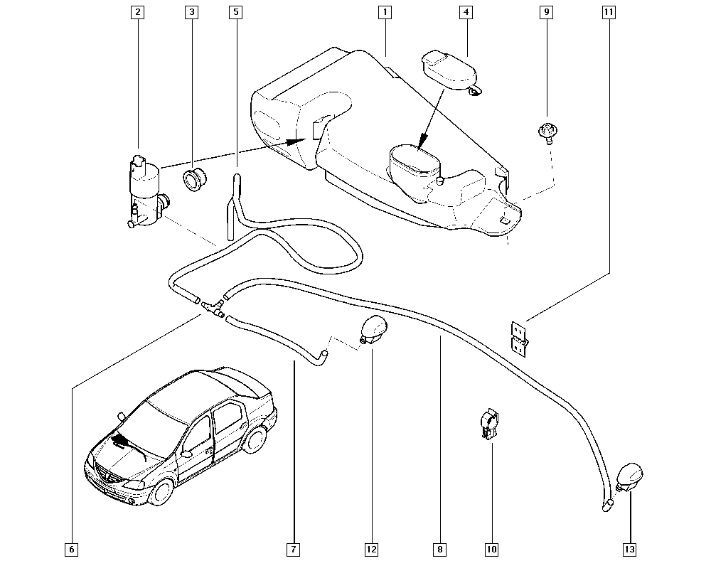 RENAULT 6001549443 - Pompa de apa,spalare parbriz aaoparts.ro