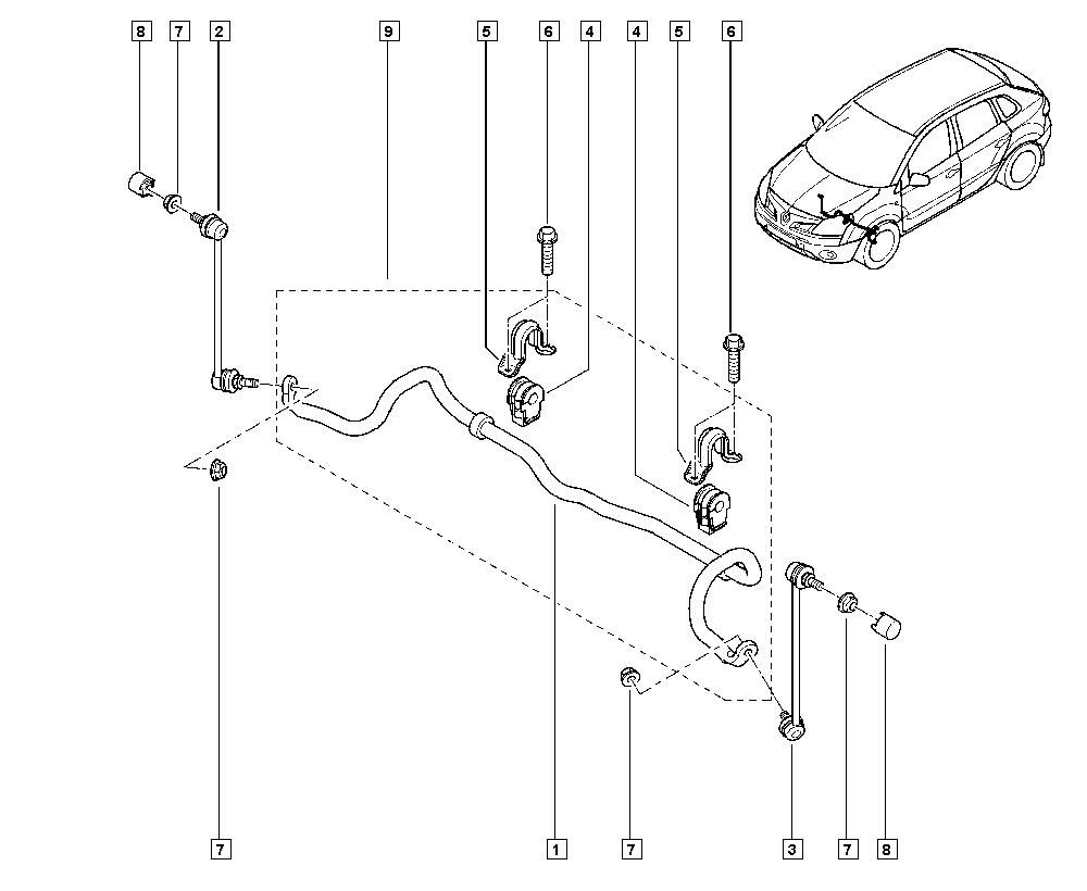 RENAULT 54 61 84C B0A - Brat / bieleta suspensie, stabilizator aaoparts.ro