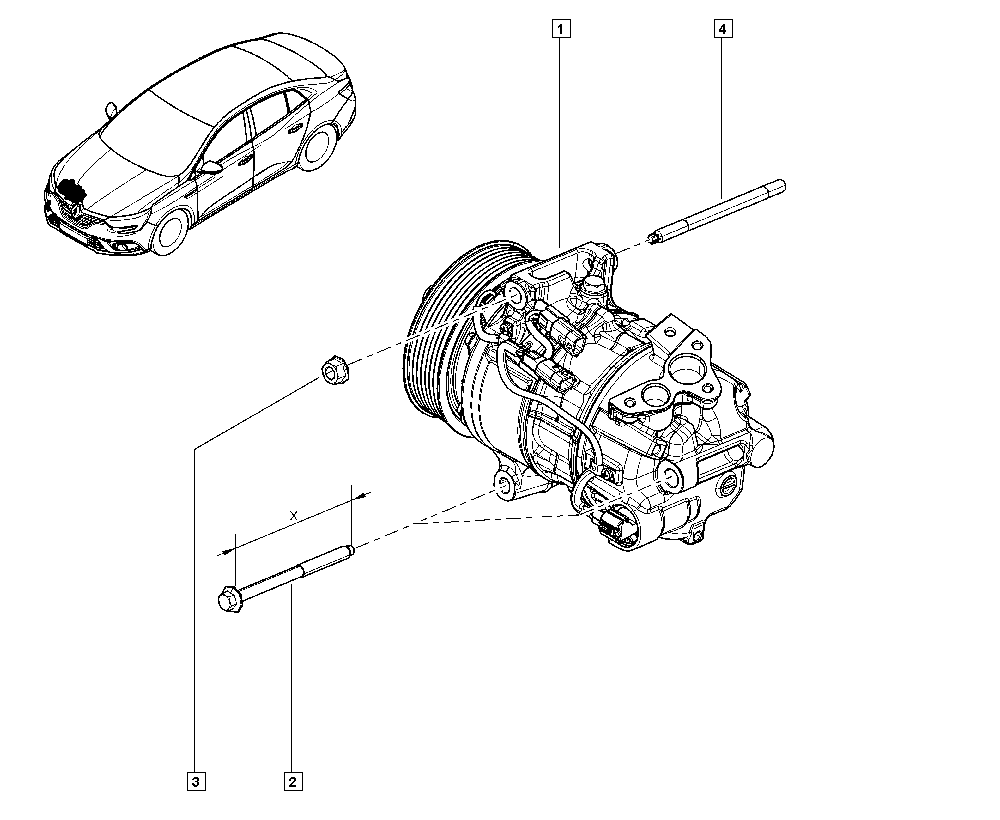 RENAULT 92 60 012 68R - Compresor, climatizare aaoparts.ro