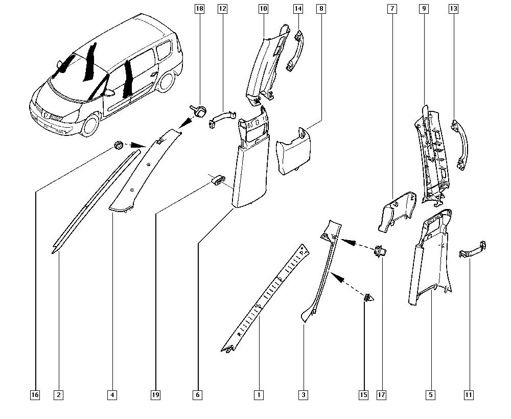RENAULT 77 01 050 734 - Clip aaoparts.ro