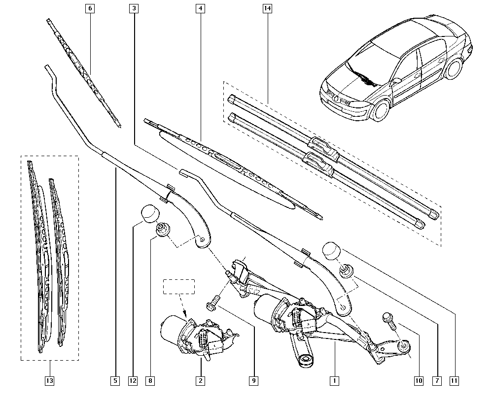 RENAULT 7701063735 - Lamela stergator aaoparts.ro