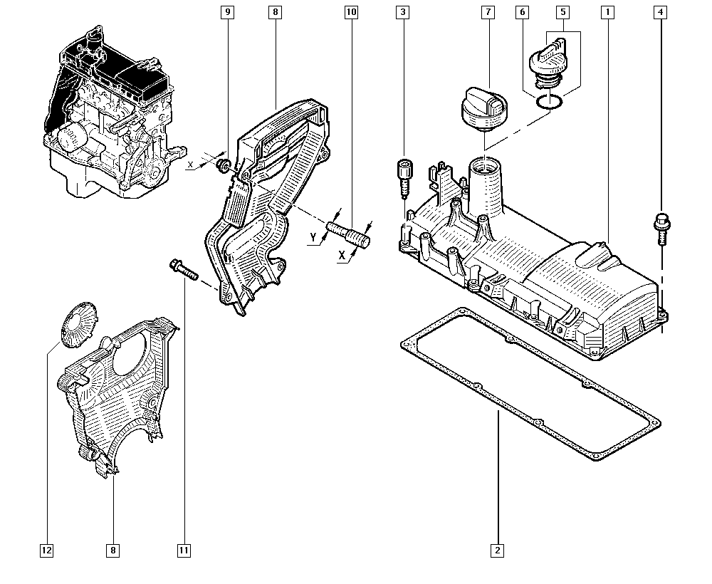 DACIA 77 01 471 719 - Garnitura, capac supape aaoparts.ro