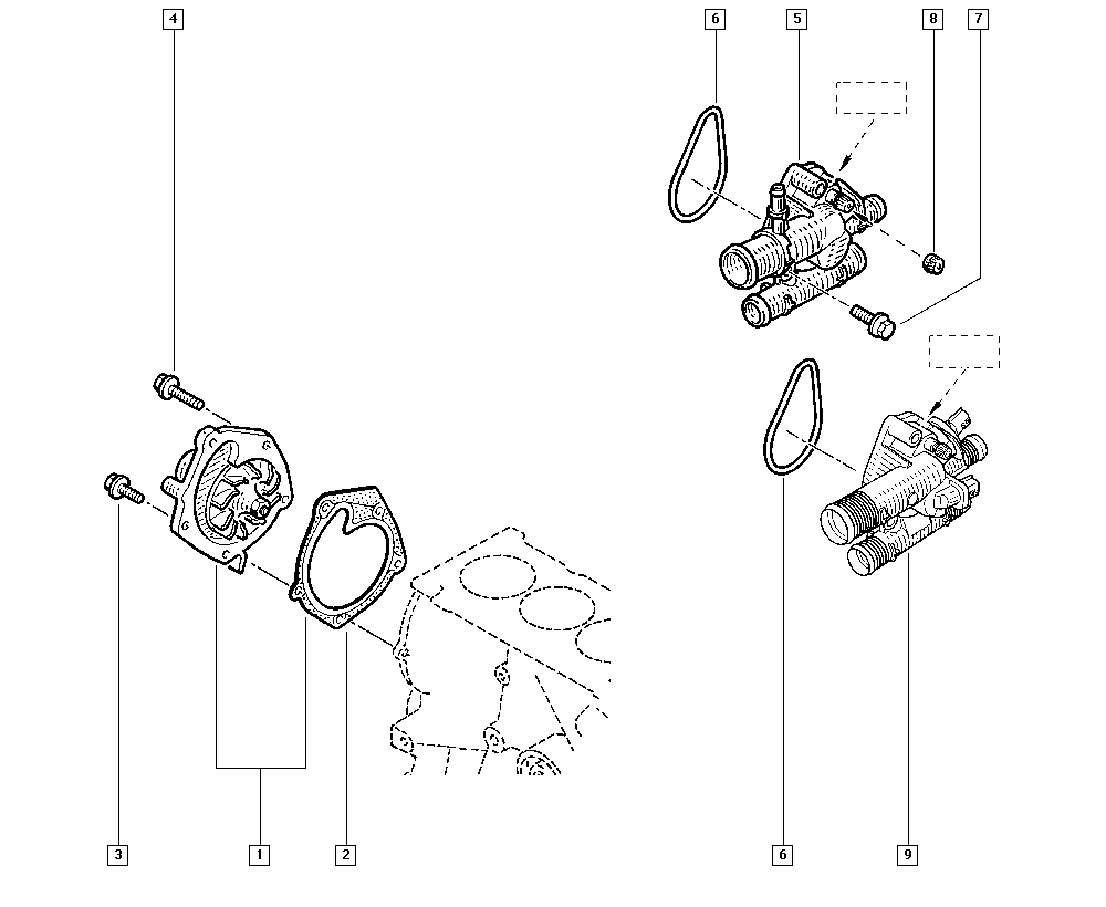 RENAULT 82 00 674 368 - Termostat,lichid racire aaoparts.ro