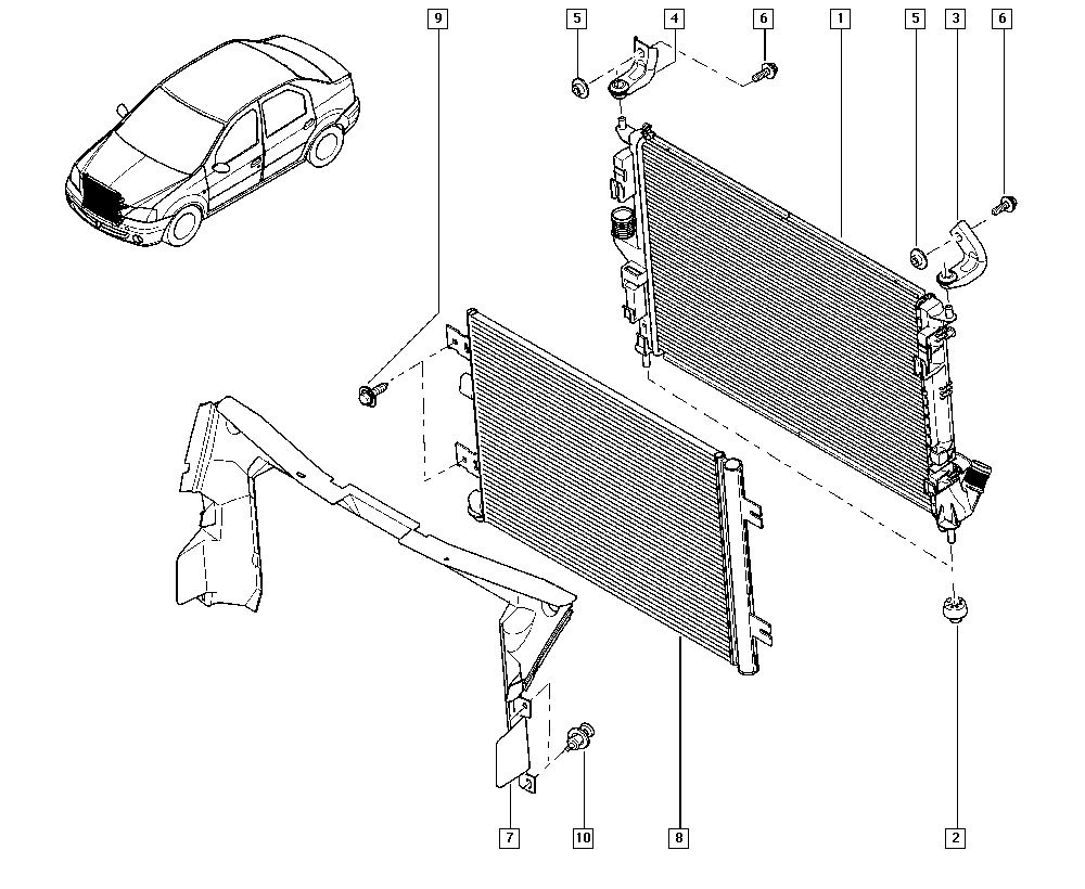 RENAULT 921007794R - Condensator, climatizare aaoparts.ro