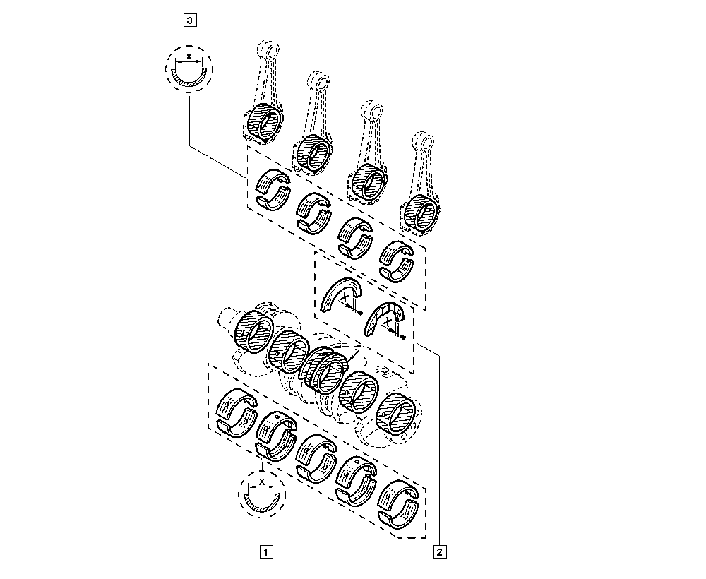 RENAULT 77 01 348 419 - Cuzineti, arbore cotit aaoparts.ro